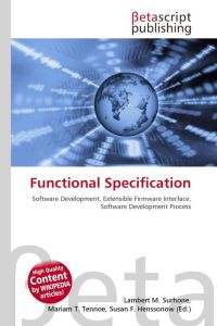 Functional Specification - Software Development, Extensible Firmware Interface, Software Development Process