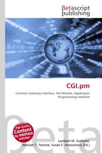 CGI. pm - Common Gateway Interface, Perl Module, Application Programming Interface