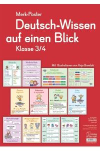 Merk-Poster Deutsch-Wissen auf einen Blick Klasse 3/4