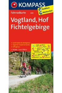 Vogtland - Hof - Fichtelgebirge 1 : 70000  - Fahrradkarte. GPS-genau