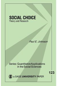 Social Choice  - : Theory & Research