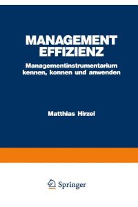 Management Effizienz  - Managementinstrumentarium kennen, können und anwenden