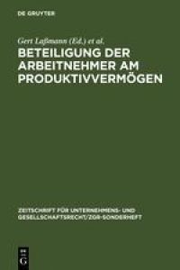 Beteiligung der Arbeitnehmer am Produktivvermögen  - Grachter Symposion vom 8. und 9. März 1984