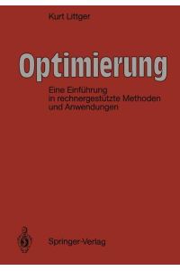 Optimierung  - Eine Einführung in rechnergestützte Methoden