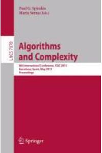 Algorithms and Complexity  - 8th International Conference, CIAC 2013, Barcelona, Spain, May 22-24, 2013. Proceedings