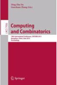 Computing and Combinatorics  - 19th International Conference, COCOON 2013, Hangzhou, China, June 21-23, 2013, Proceedings