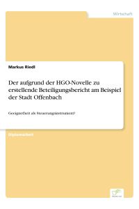 Der aufgrund der HGO-Novelle zu erstellende Beteiligungsbericht am Beispiel der Stadt Offenbach  - Geeignetheit als Steuerungsinstrument?