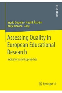 Assessing Quality in European Educational Research  - Indicators and Approaches