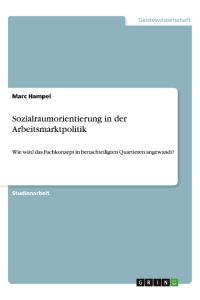Sozialraumorientierung in der Arbeitsmarktpolitik  - Wie wird das Fachkonzept in benachteiligten Quartieren angewandt?