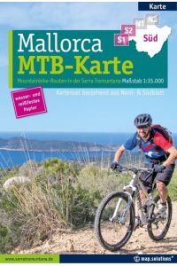 Mountainbikekarte Mallorca (Kartenset mit Nord + Süd-Blatt)  - Mountainbike-Routen in der Serra Tramuntana