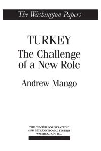 Turkey  - The Challenge of a New Role
