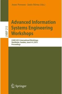 Advanced Information Systems Engineering Workshops  - CAiSE 2015 International Workshops, Stockholm, Sweden, June 8-9, 2015, Proceedings