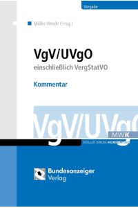 VgV / UVgO - Kommentar  - einschließlich VergStatVO