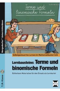 Lernbausteine: Terme und binomische Formeln  - Editierbare Materialien für den Einsatz als Lernkartei (7. und 8. Klasse)