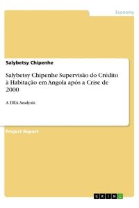 Salybetsy Chipenhe Supervisão do Crédito à Habitação em Angola após a Crise de 2000  - A DEA Analysis