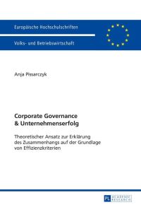 Corporate Governance und Unternehmenserfolg  - Theoretischer Ansatz zur Erklärung des Zusammenhangs auf der Grundlage von Effizienzkriterien