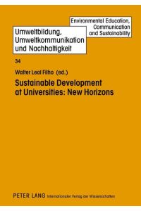 Sustainable Development at Universities: New Horizons