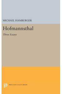 Hofmannsthal  - Three Essays