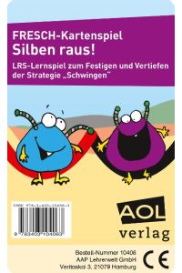 FRESCH-Kartenspiel: Silben raus!  - Lernspiel zum Festigen und Vertiefen der Strategie Schwingen (1. bis 4. Klasse)