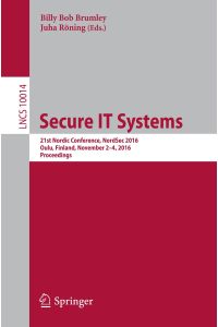 Secure IT Systems  - 21st Nordic Conference, NordSec 2016, Oulu, Finland, November 2-4, 2016. Proceedings