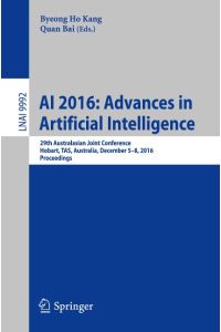 AI 2016: Advances in Artificial Intelligence  - 29th Australasian Joint Conference, Hobart, TAS, Australia, December 5-8, 2016, Proceedings