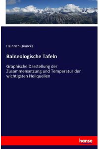 Balneologische Tafeln  - Graphische Darstellung der Zusammensetzung und Temperatur der wichtigsten Heilquellen