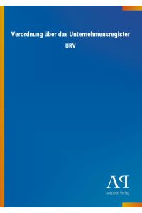 Verordnung über das Unternehmensregister  - URV