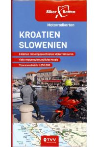 Motorradkarten Set Kroatien Slowenien  - BikerBetten Tourenkarten 1:250 000