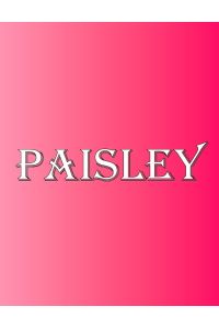 Paisley  - 100 Pages 8.5 X 11 Personalized Name on Notebook College Ruled Line Paper