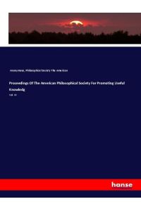 Proceedings Of The American Philosophical Society For Promoting Useful Knowledg  - Vol. XX