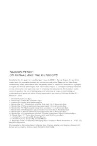 Transparency  - On Nature and the Outdoors