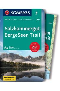 KOMPASS Wanderführer Salzkammergut BergeSeen Trail, 61 Touren mit Extra-Tourenkarte  - GPS-Daten zum Download