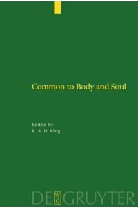 Common to Body and Soul  - Philosophical Approaches to Explaining Living Behaviour in Greco-Roman Antiquity