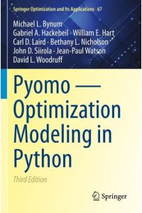 Pyomo - Optimization Modeling in Python