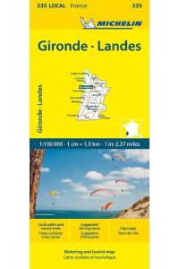 Michelin Gironde - Landes  - Straßen- und Tourismuskarte 1:150.000; Auflage 2023
