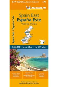 Michelin Valencia, Murcia  - Straßen- und Tourismuskarte 1:400.000