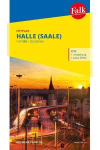 Falk Cityplan Halle (Saale) 1:17. 500