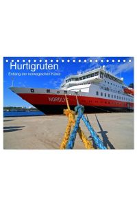 Hurtigruten - Entlang der norwegischen Küste (Tischkalender 2024 DIN A5 quer), CALVENDO Monatskalender  - Eine Fahrt durch eine faszinierende Fjordlandschaft