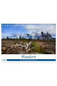 Wandern - In Norwegen und Schweden (Tischkalender 2024 DIN A5 quer), CALVENDO Monatskalender  - Norwegen und Schweden sind Paradise für jeden Wanderer