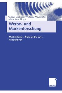 Werbe- und Markenforschung  - Meilensteine - State of the Art - Perspektiven