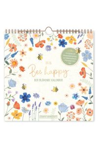 Wandkalender quadratisch 2025 Bee happy  - Wandkalender