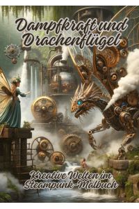 Dampfkraft und Drachenflügel  - Kreative Welten im Steampunk-Malbuch