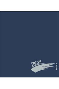 Foto-Malen-Basteln Bastelkalender dunkelblau 2025  - Fotokalender zum Selbstgestalten. Do-it-yourself Kalender mit festem Fotokarton. Edle Folienprägung. Format: 21,5 x 24 cm