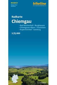 Radkarte Chiemgau (RK-BAY17)  - Bad Reichenhall - Burghausen - Chiemgauer Alpen - Traunstein - Rupertiwinkel - Salzburg, 1:75.000, wetterfest/reißfest, GPS-tauglich mit UTM-Netz