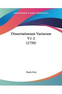 Dissertationum Variarum V1-2 (1759)