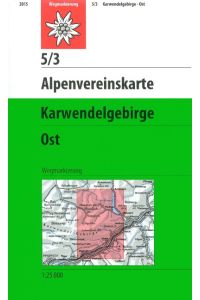 DAV Alpenvereinskarte 05/3 Karwendelgebirge Ost 1 : 25 000  - Topographische Karte
