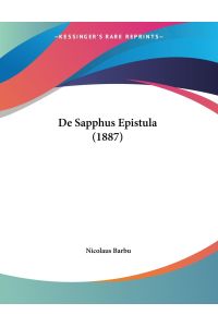 De Sapphus Epistula (1887)