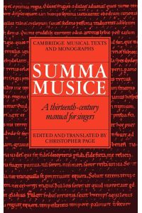 Summa Musice  - A Thirteenth-Century Manual for Singers