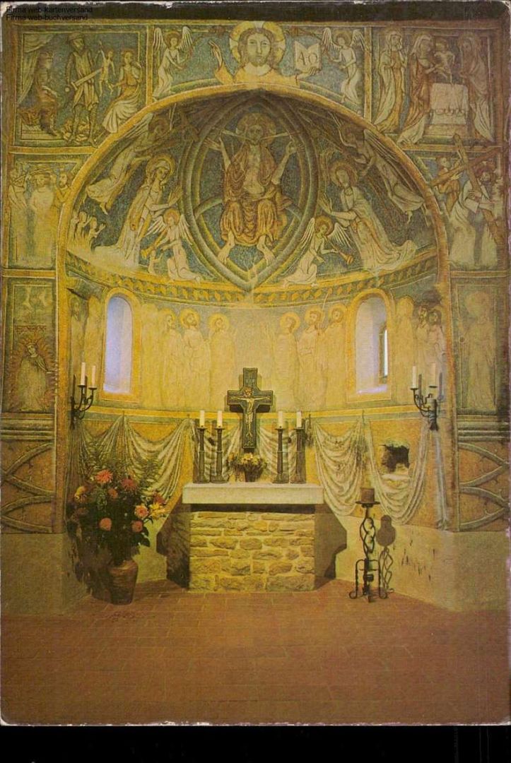 1133286 Romanische Fresken in der St. Laurentius-Kapelle v. Burg