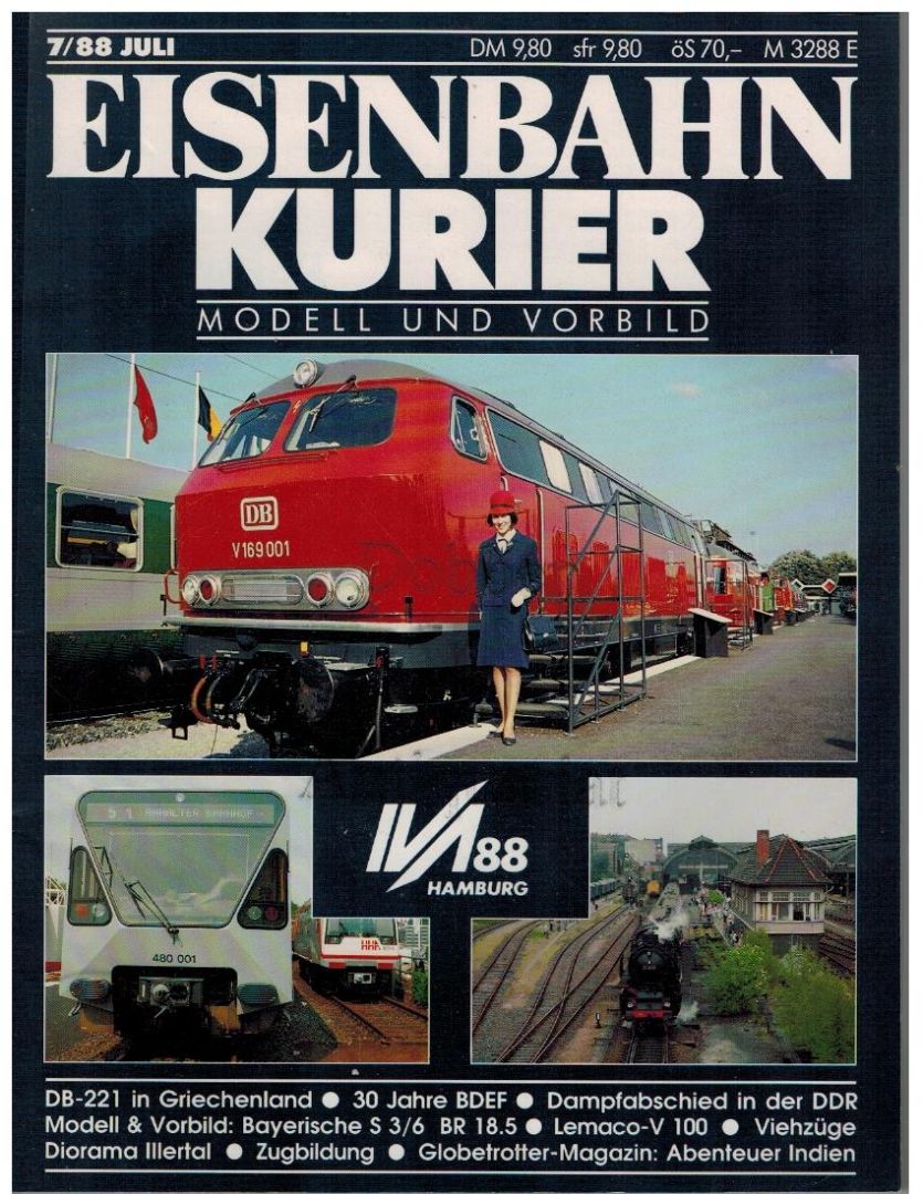 9,80 DM Eisenbahn Kurier 2 1988 Guter Zustand 